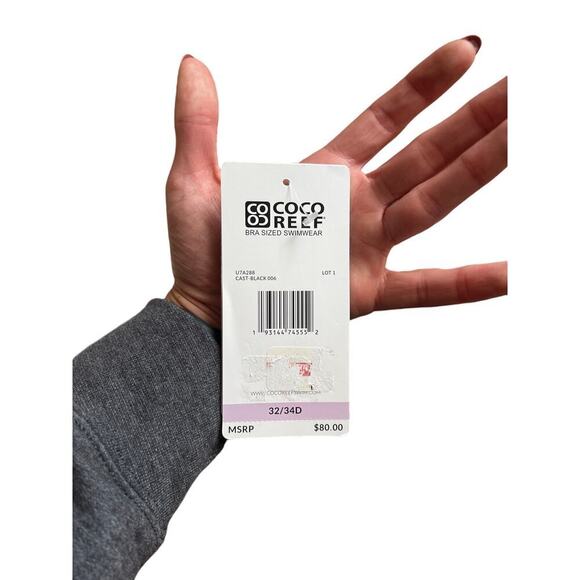 Coco Reef Women Verso Twist Front Reverisble Bikini Top Black Size 32/34D, NWT! - Picture 8 of 10